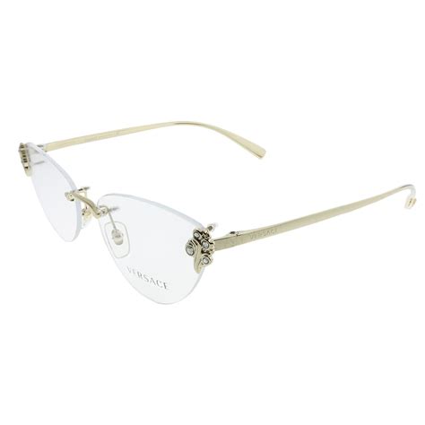 rimless Versace glasses